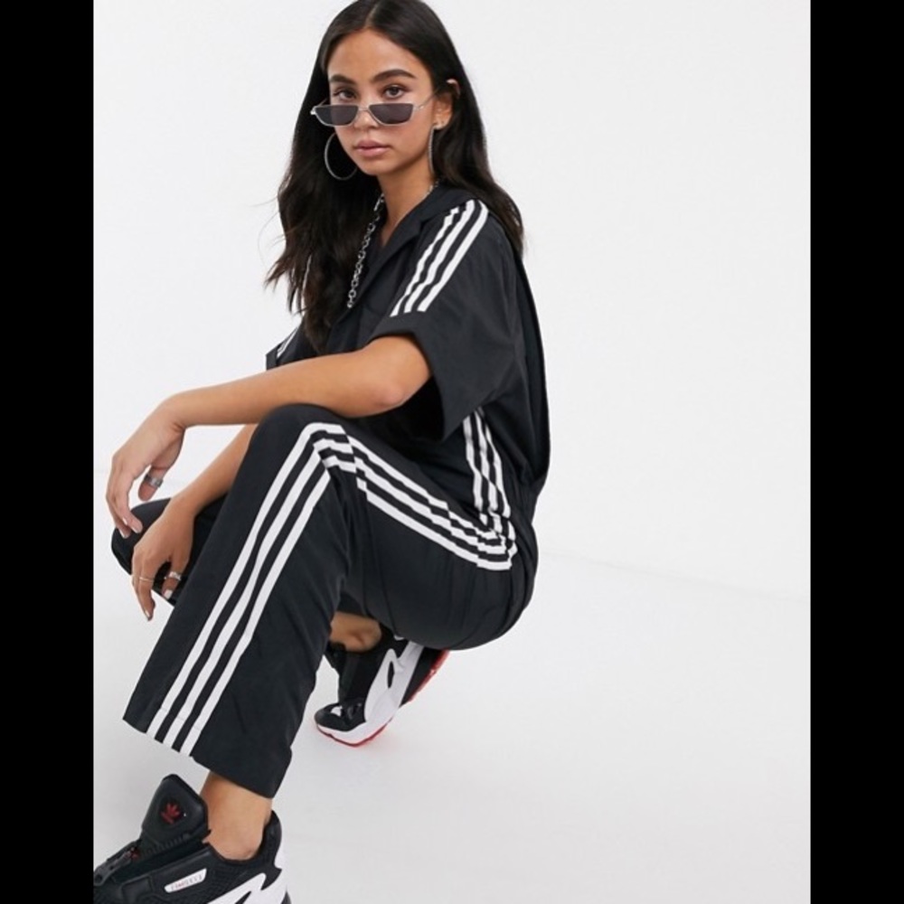 adidas originals x fiorucci zip-front coverall
